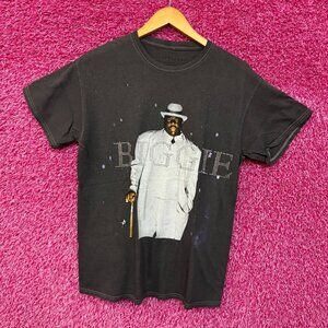 Biggie Smalls White Suir bedazzled shirt size small
